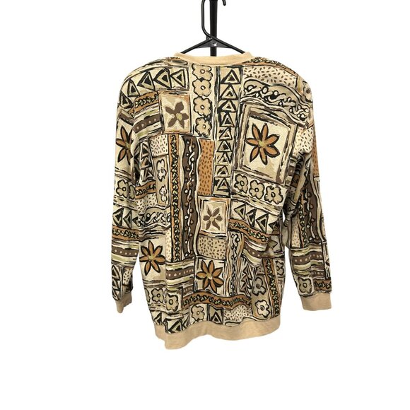 Cathy Daniels Womens Medium Abstract Cardigan Sweater Sz M - Picture 2 of 7